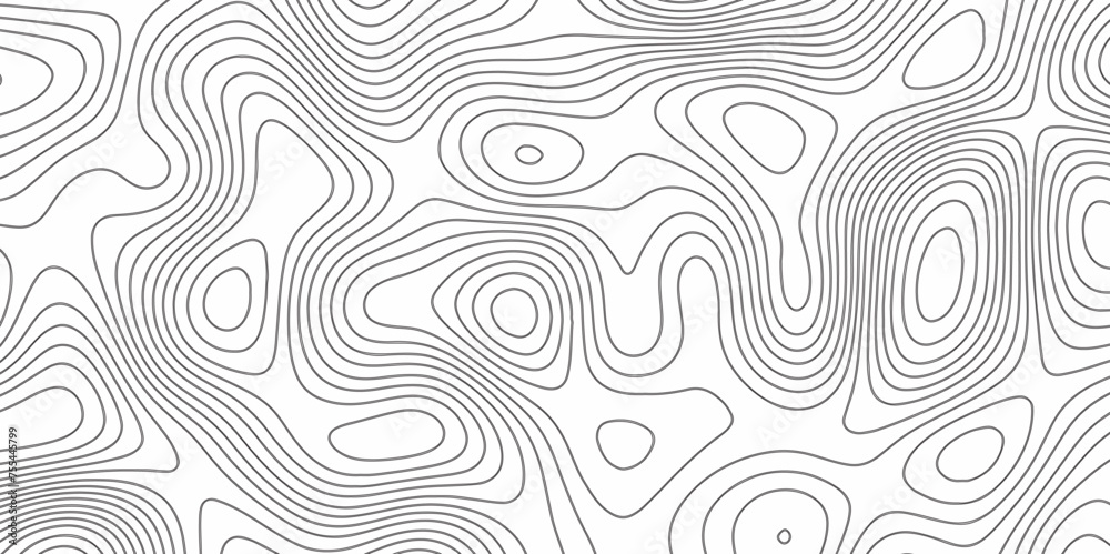 Modern Terrain topographic map. Mountain contour height lines background. paper texture Imitation of a geographical map shades. Black and white abstract background vector. 3D waves. Marble texture.