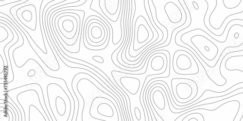 Modern Terrain topographic map. Mountain contour height lines background. paper texture Imitation of a geographical map shades. Black and white abstract background vector. 3D waves. Marble texture.