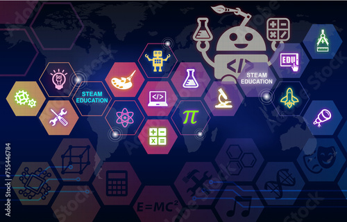 STEAM Education Background. Science Technology Engineering Art Mathematics.