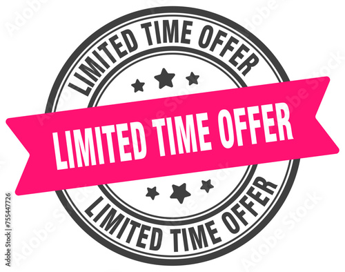 limited time offer stamp. limited time offer label on transparent background. round sign