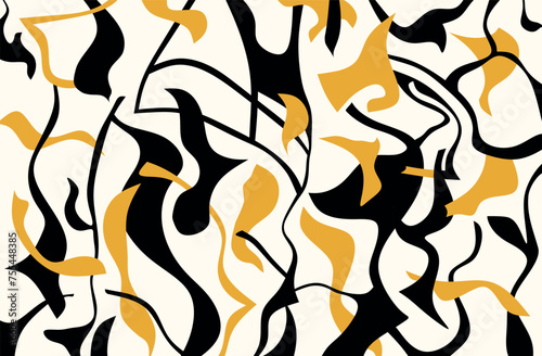 Abstract hand drawn decorative pattern. Vector Illustration.