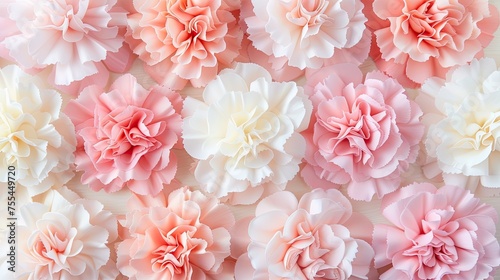 Vibrant carnations in full bloom pattern