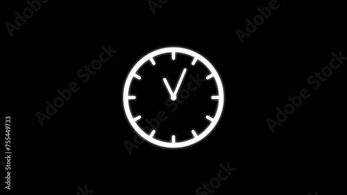 Abstract new wall clock icon illustration.