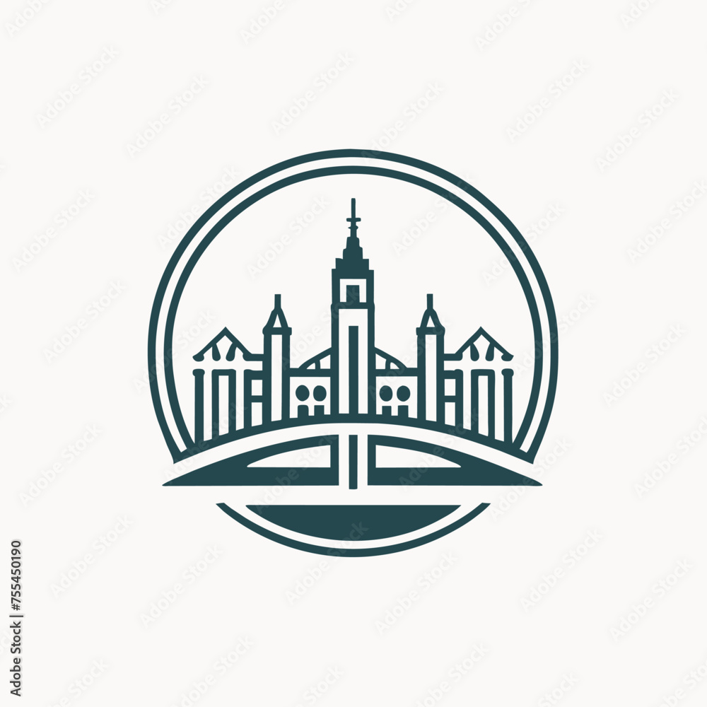 london property logo, vector illustration line art