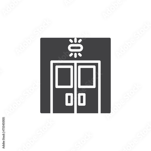 Emergency room doors vector icon