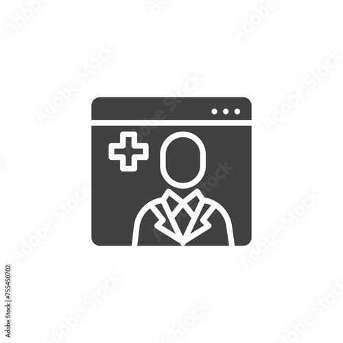 Online consultation vector icon