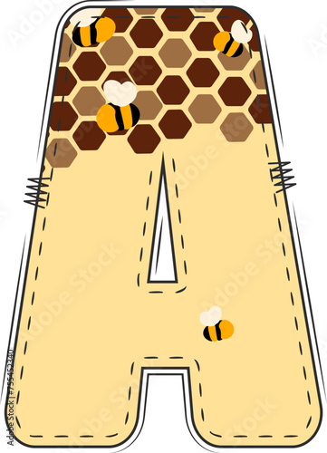Bee Alphabet, bumblebee, honey bee alphabet,Letter,bee,honey,honey comp, font,typography,Number