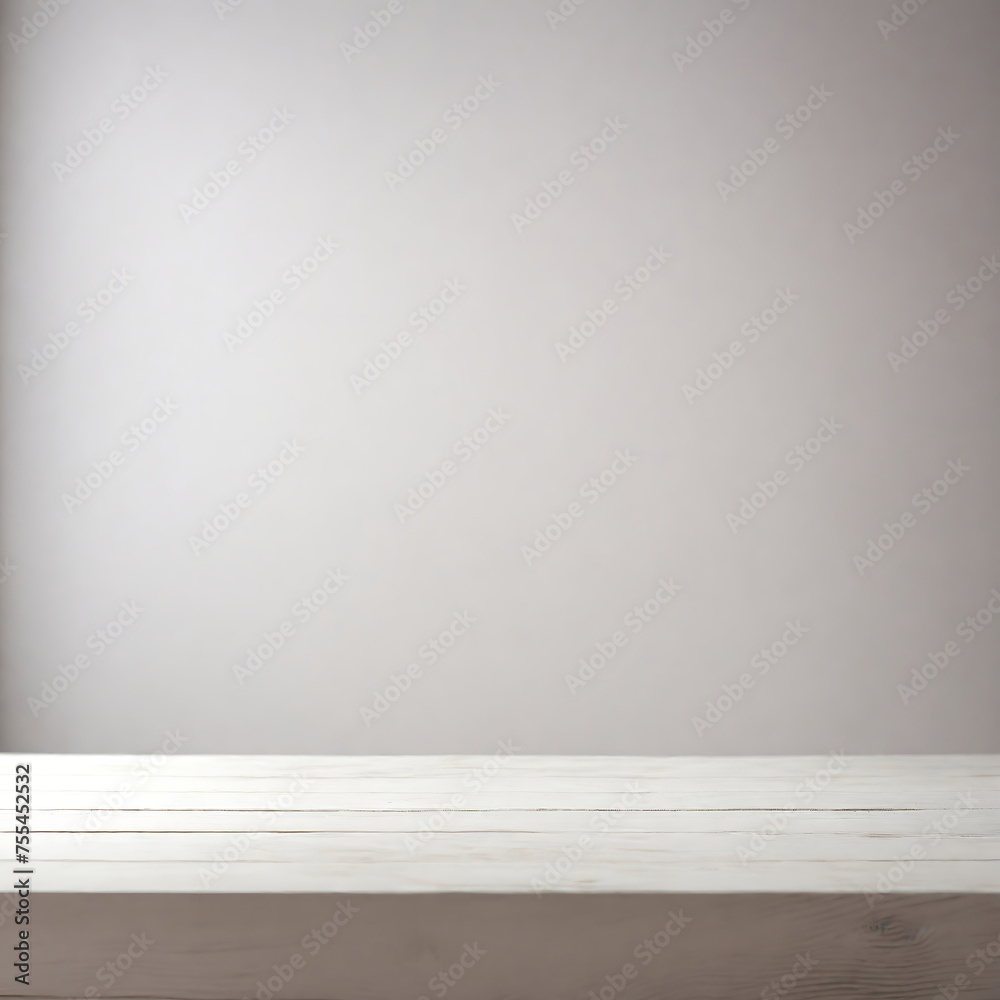 Empty space for product presentation with clean white background generative AI Empty space for product presentation with clean white background generative AI