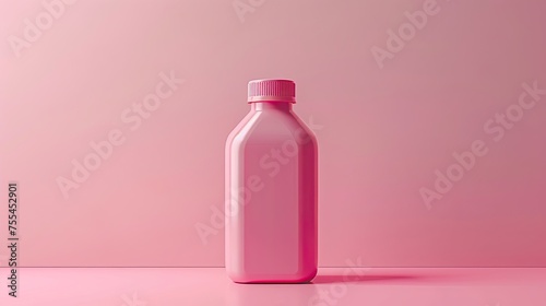 Modern medicine bottle on pink background