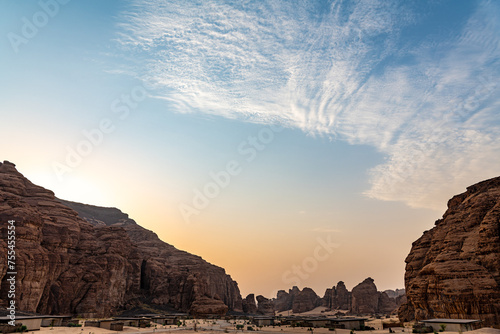 Sunrise in AlUla, Saudi Arabia.