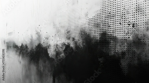 Abstract grunge background with halftone effect, dot pattern, vector graphic, Ai Generated.