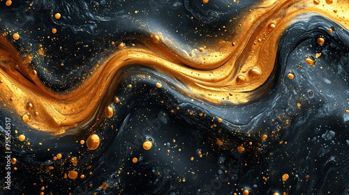 Intricately detailed fluid oil texture with vertical flow, bubbles, sharp focus, Ai Generated.