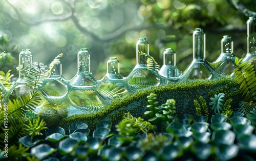 Bio Art concept for a biotech company, merging nature with innovation