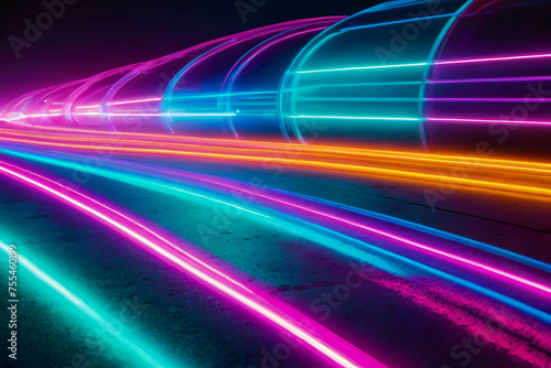 Neon pastel colored lights and speed glow lights