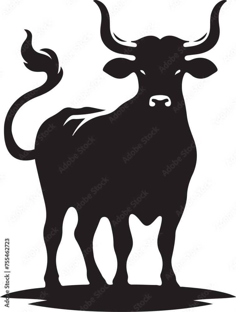 Cow black silhouette Illustration Vector Cow black silhouette Illustration Vector