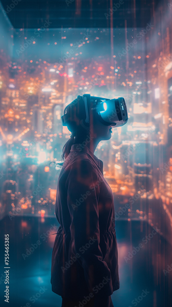A virtual reality landscape - AI-generated seperate worlds A virtual reality landscape - AI-generated seperate worlds