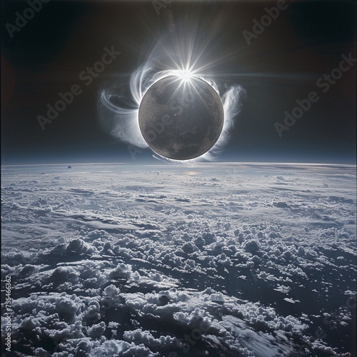 Annular eclipses ring a diamond in the sky Bailys beads photo