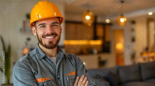 Portrait of an Electrician Delivering Premium Services for Upscale Residences