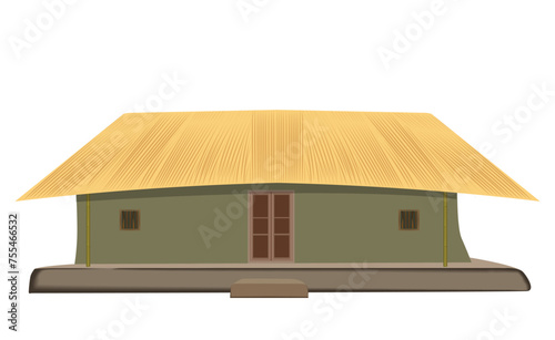 houses front view vector illustration