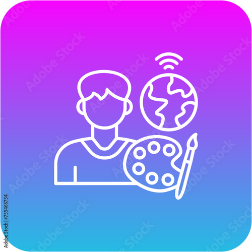 Digital nomad Icon