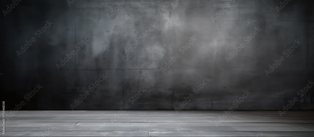 A black and white image of an empty room with dark cement walls and a dark cement floor. The room is well-lit, providing a stark contrast between the light and dark elements. A black and white image of an empty room with dark cement walls and a dark cement floor. The room is well-lit, providing a stark contrast between the light and dark elements.