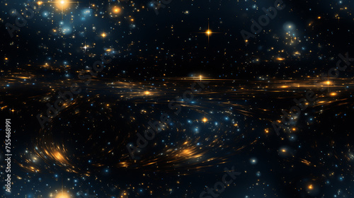The galaxy dominates the scene against a backdrop of twinkling stars in this captivating space view