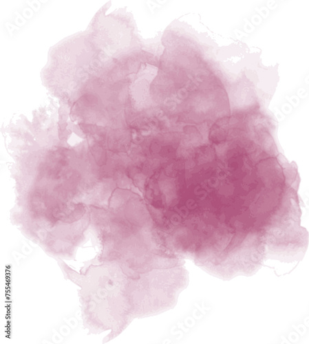 Abstract watercolor blot painted background. Vector isolated illustration. Red jam