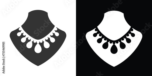 neckless dummy icon on black and white