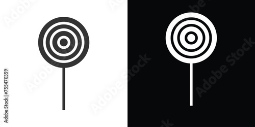Lollipop icon on black