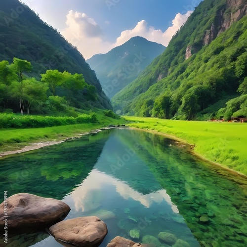 river in the mountains