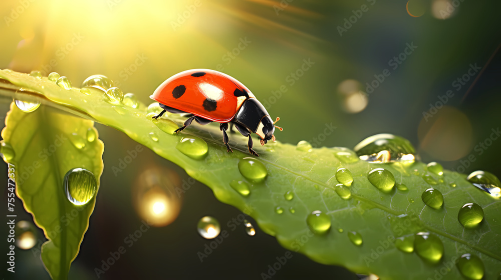 Close-up of a ladybug showing its bright colors and intricate patterns Close-up of a ladybug showing its bright colors and intricate patterns