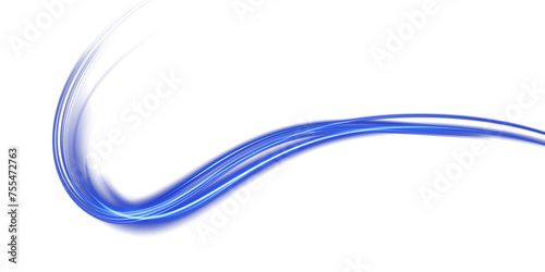 Blue mystical speed stripes, glitter effect. Magic sparks. Shine of cosmic rays. Neon lines of speed and fast wind. Glow effect, powerful energy. Abstract beautiful light. PNG.
