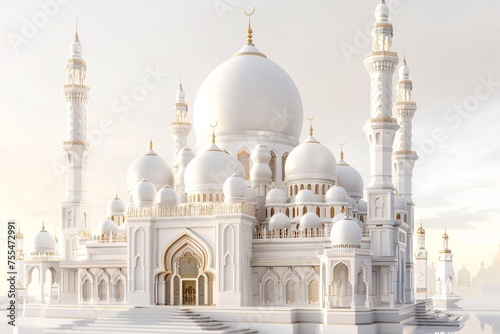 a white building with domes and towers