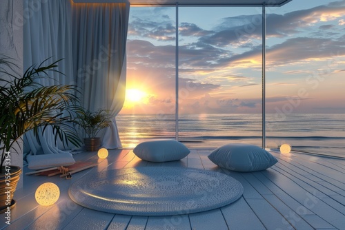 relaxing room on sunset 