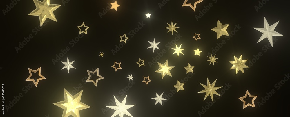 XMAS Stars - golden stars - XMAS Stars - golden stars -