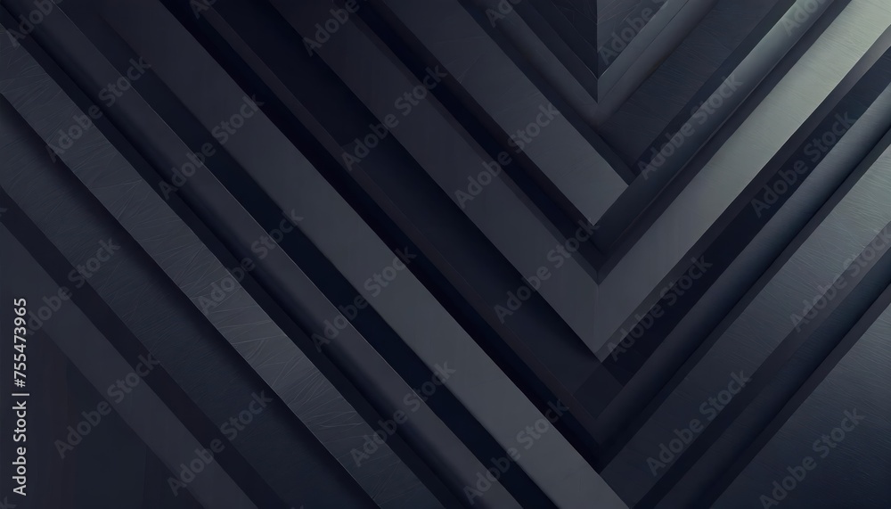 Obraz premium Black dark navy dark silver abstract pattern background. many Geometric shape. Line triangle