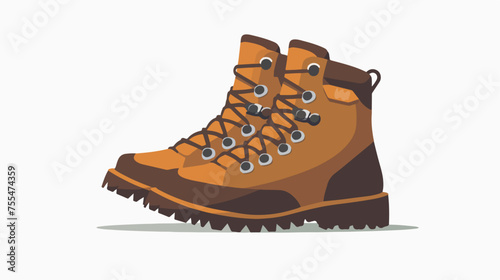 Hiking boots. vector Simple modern icon design illustration