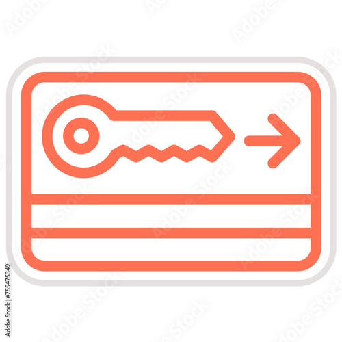 Key card Vector Icon Design Illustration