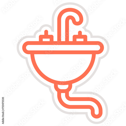 Sink Vector Icon Design Illustration
