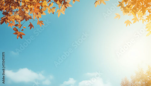 A blue sky with clouds and trees in the background