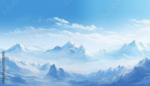 A mountain range with a clear blue sky © terra.incognita
