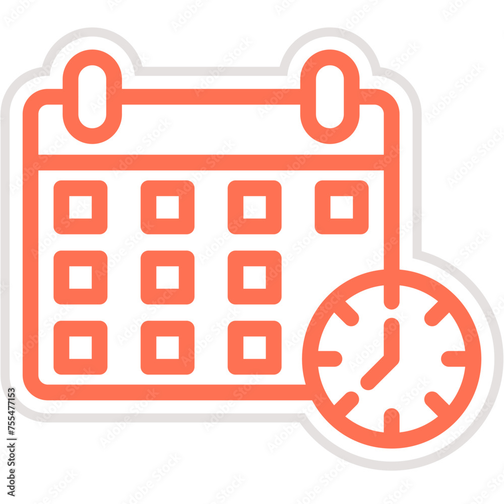 Deadline Vector Icon Design Illustration Deadline Vector Icon Design Illustration