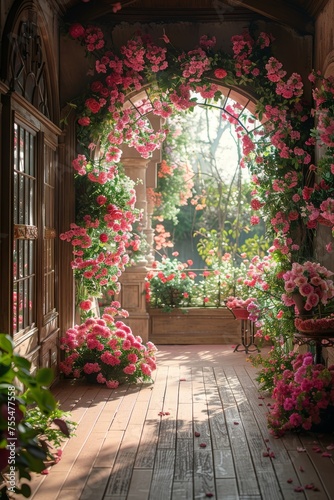 Garden pink flowers, Maternity Backdrop Overlays, Studio Backdrop Overlays