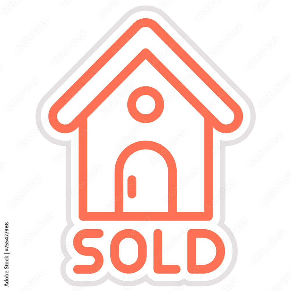 Sold Vector Icon Design Illustration Sold Vector Icon Design Illustration