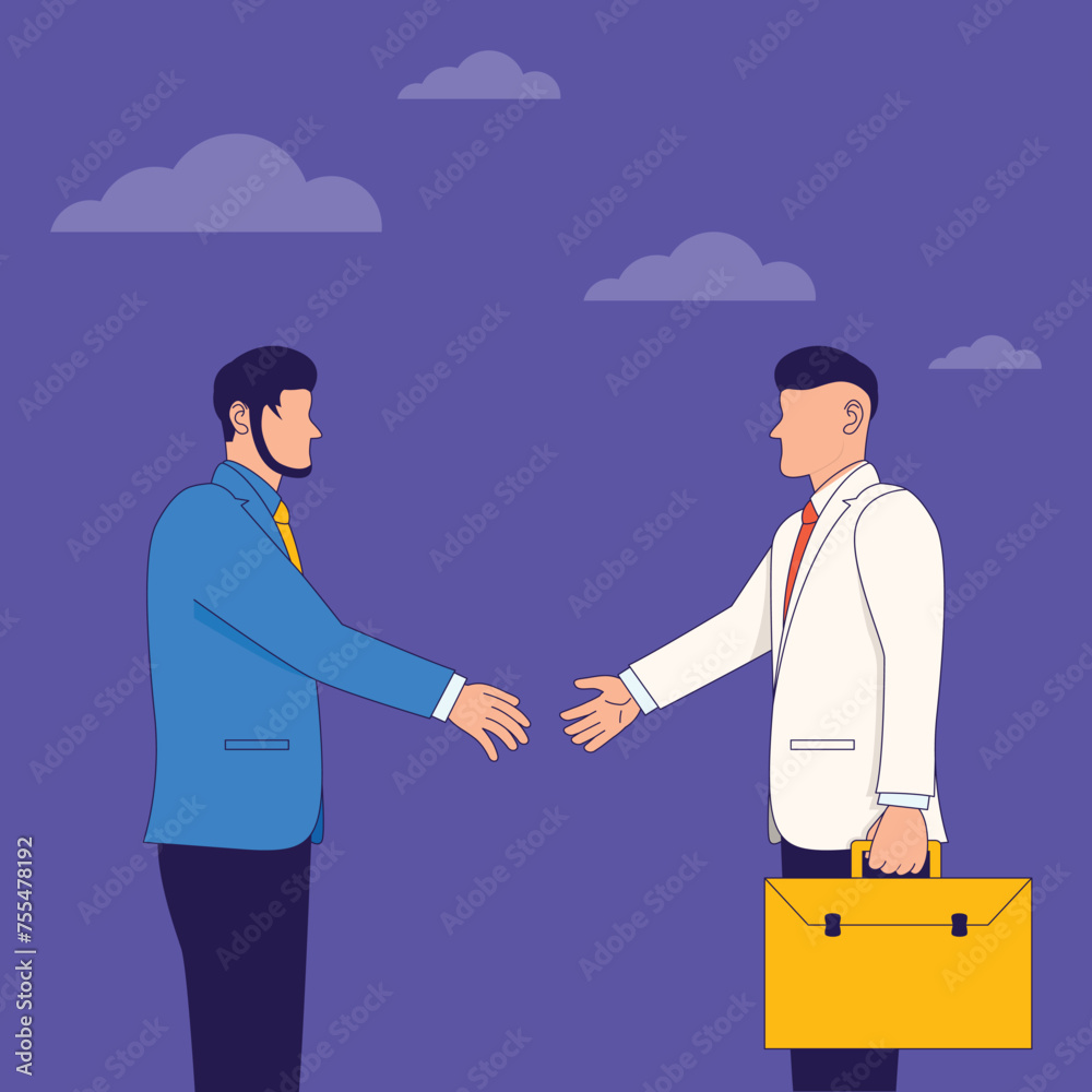 Fototapeta premium Business Deal or Agreement Illustration