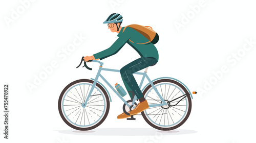 Fototapeta Naklejka Na Ścianę i Meble -  Man riding cycle vector illustration 