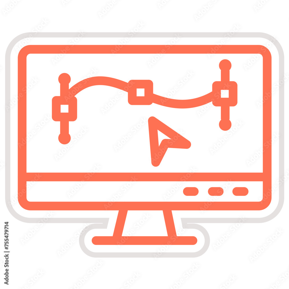 Monitor Vector Icon Design Illustration Monitor Vector Icon Design Illustration