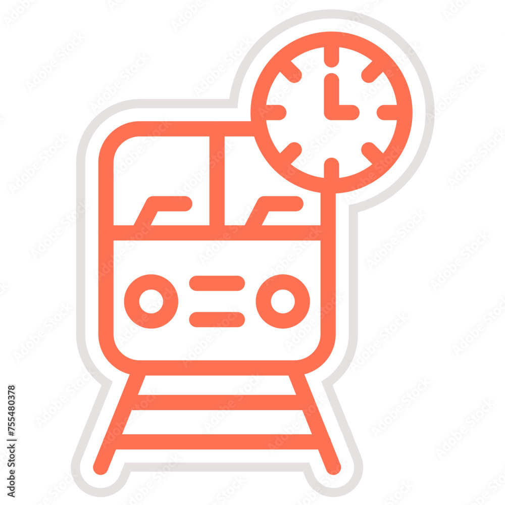 Train time Vector Icon Design Illustration