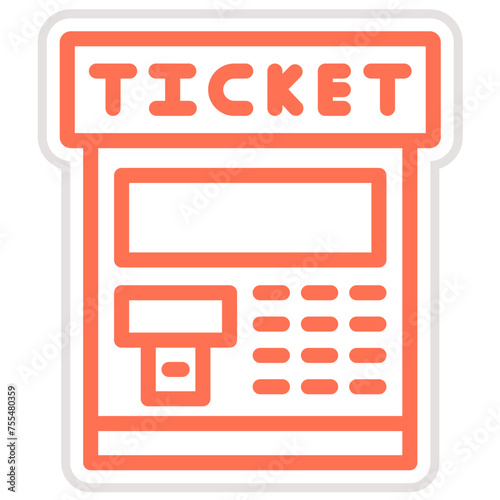 Ticket machine Vector Icon Design Illustration