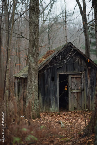 A cabin in the forest, Generative AI © SergIO